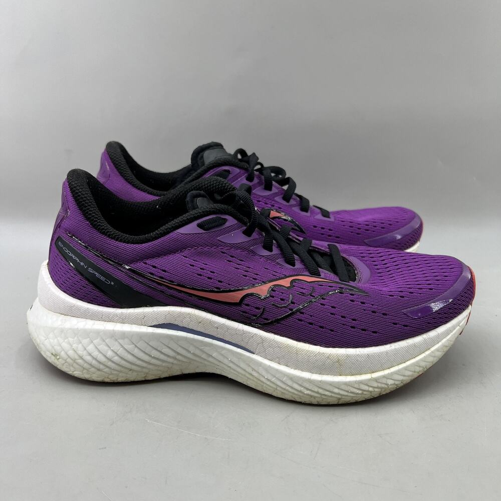 Saucony Endorphin Speed 3 Running Shoes Women Size 8 Purple Comfort Low Sneakers